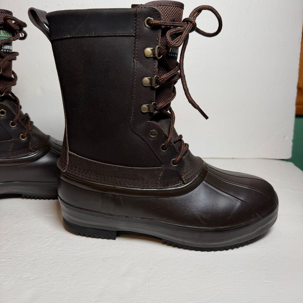 Bushmaster 8905 Mens 9 Brown Leather Rubber Hunting Boots Thinsulate B200 - Picture 8 of 12